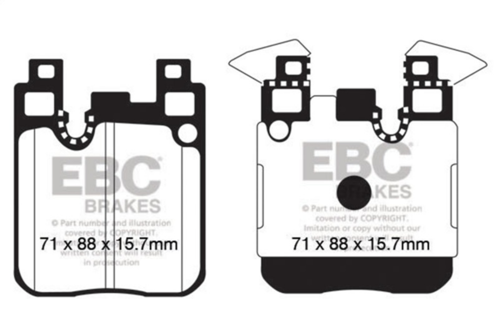 Picture of EBC 14+ BMW M3 3-0 Twin Turbo F80 Yellowstuff Rear Brake Pads