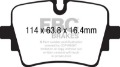 Picture of EBC 14+ Jaguar F-Type Cast Iron Rotors Only 5-0 Supercharged 490 Redstuff Rear Brake Pads