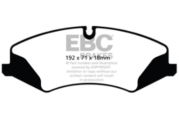 Picture of EBC 14+ Land Rover LR4 3-0 Supercharged Ultimax2 Front Brake Pads