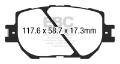 Picture of EBC 14+ Lexus IS250 2-5 Greenstuff Front Brake Pads