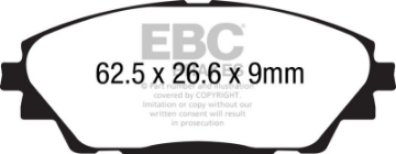 Picture of EBC 14+ Mazda 3 2-0 Japan Build Ultimax2 Front Brake Pads