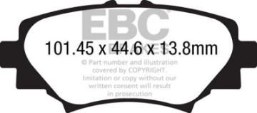 Picture of EBC 14+ Mazda 3 2-0 Japan Build Ultimax2 Rear Brake Pads