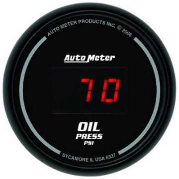 Picture of Autometer Black 0-100 psi Digital Oil Pressure Gauge