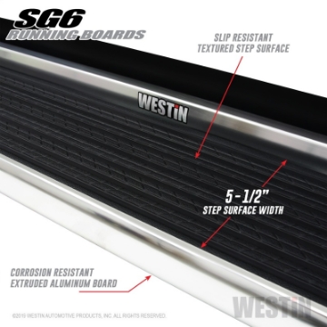 Picture of Westin SG6 Polished Aluminum Running Boards 85-50 in - Polished