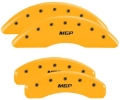 Picture of MGP 4 Caliper Covers Engraved Front & Rear 2019+ Ram 1500 Yellow Finish Silver MGP Logo