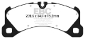 Picture of EBC 14+ Porsche Macan Cast Iron Rotors only 3-0 Twin Turbo Yellowstuff Front Brake Pads