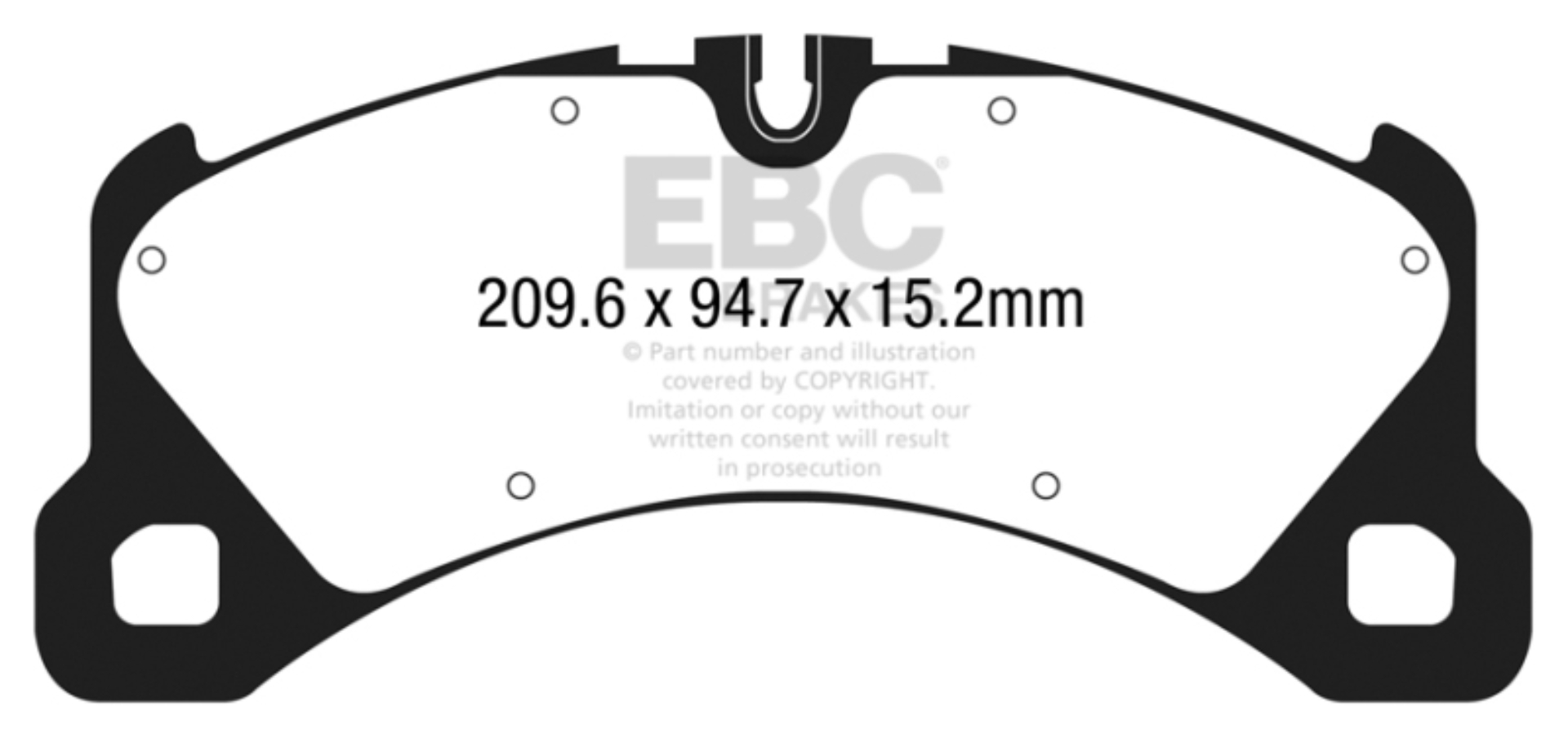Picture of EBC 14+ Porsche Macan Cast Iron Rotors only 3-0 Twin Turbo Yellowstuff Front Brake Pads