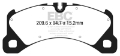 Picture of EBC 14+ Porsche Macan Cast Iron Rotors only 3-0 Twin Turbo Yellowstuff Front Brake Pads