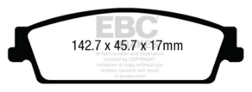 Picture of EBC 15+ Cadillac Escalade 6-2 2WD Ultimax2 Rear Brake Pads