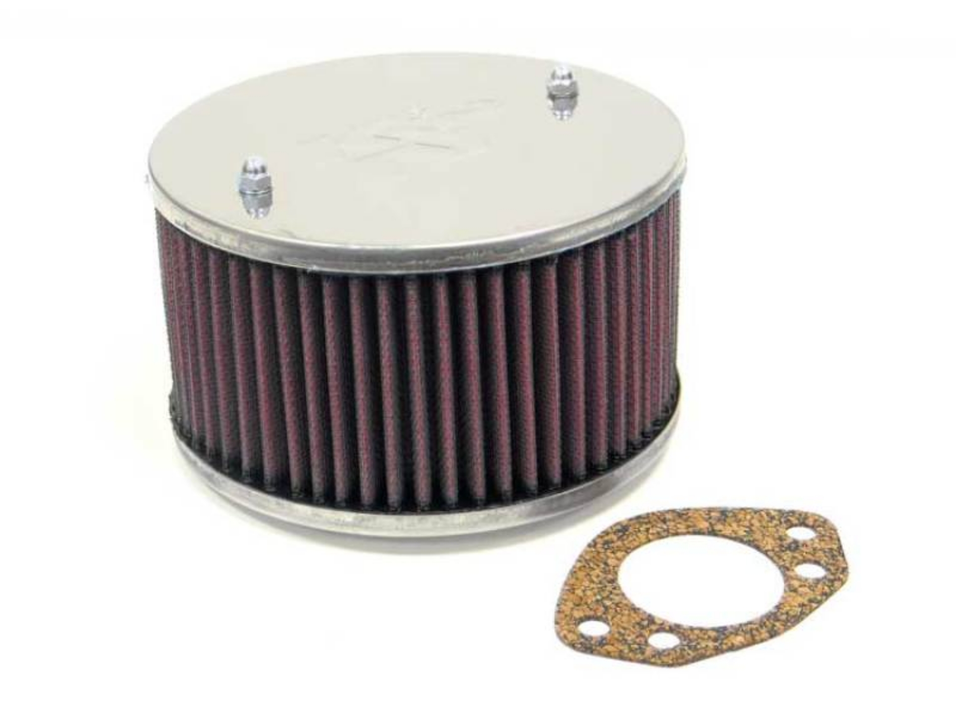Picture of K&N Universal Custom Air Filter - Round 1-625in Flange - 1-625in ID - 2-75in Overall Height
