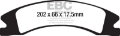 Picture of EBC 15+ Cadillac Escalade Ext-Esv 6-2 2WD Yellowstuff Front Brake Pads