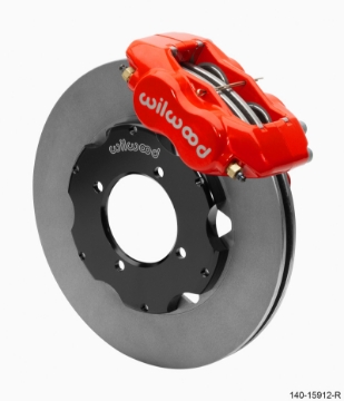 Picture of Wilwood Dynalite Front Big Brake Kit 11-00in ULHP-30 Vane Plain Face Rotors - Red