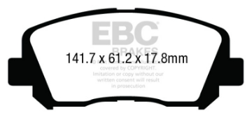 Picture of EBC 15+ Chrysler 200 2-4 Ultimax2 Front Brake Pads