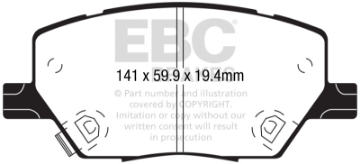 Picture of EBC 15+ Fiat 500X 1-4 Turbo Ultimax2 Front Brake Pads