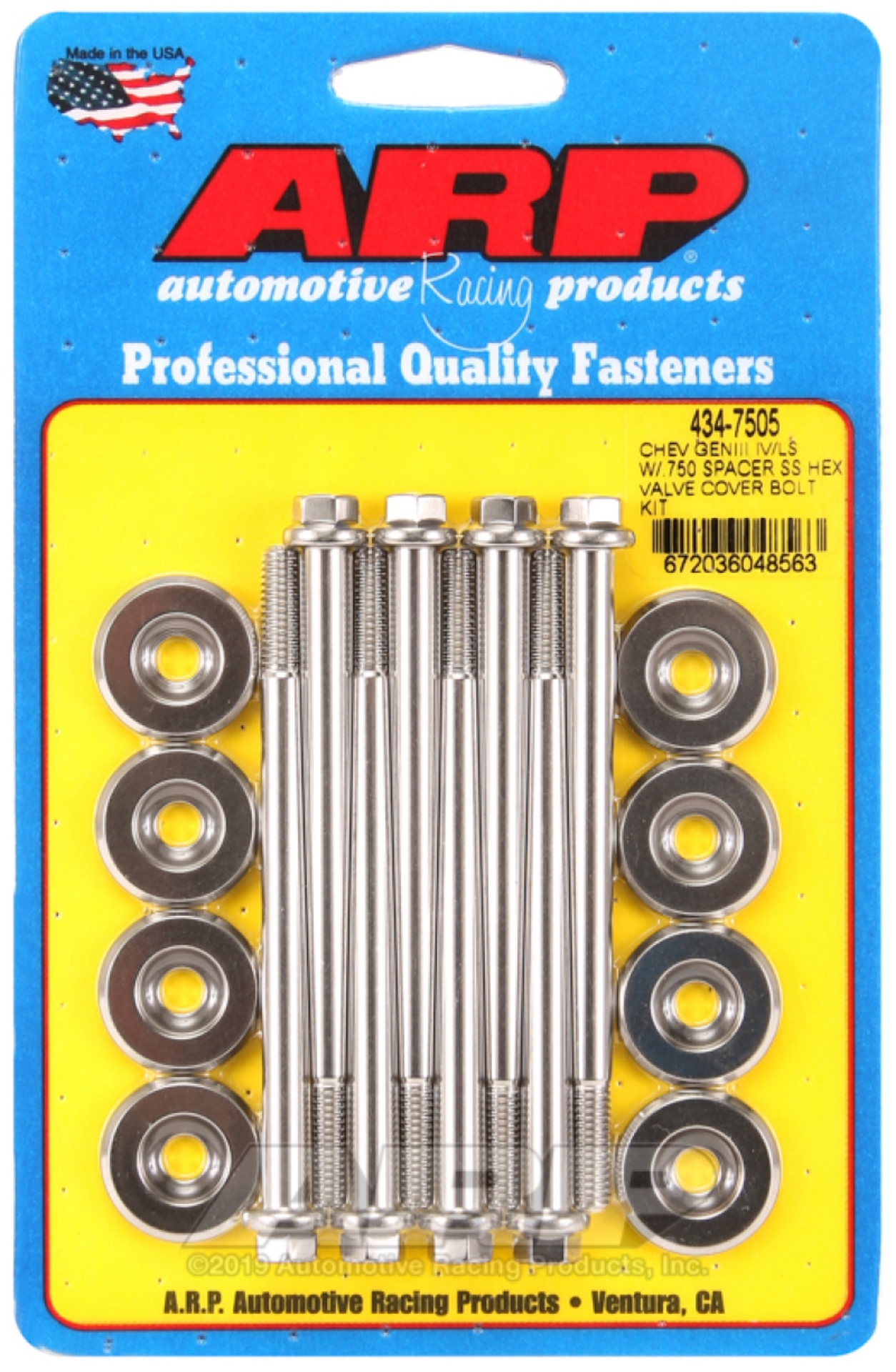 Picture of ARP Small Block Chevy GENIII-IV LS Series -750 Spacer Hex Valve Cover Bolt Kit - Stainless Steel