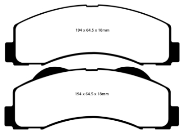 Picture of EBC 15+ Ford Expedition 3-5 Twin Turbo 2WD Ultimax2 Front Brake Pads