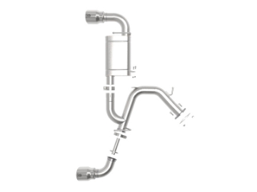 Picture of aFe Takeda Exhaust Axle-Back 19-20 Hyundai Veloster N 304SS Polished Dual Tips Exhaust