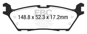Picture of EBC 15+ Ford F150 2-7 Twin Turbo 2WD Electric PB Extra Duty Rear Brake Pads