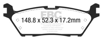 Picture of EBC 15+ Ford F150 2-7 Twin Turbo 2WD Electric PB Extra Duty Rear Brake Pads
