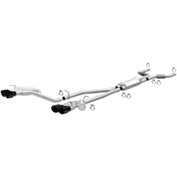 Picture of MagnaFlow 20-21 Ford Explorer 3-0L V6 Dual Exit Quad Black Chrome Tip Street Series Cat-Back Exhaust