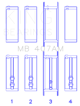 Picture of King Engine Bearings Chrysler Valient Crankshaft Main Bearings