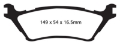 Picture of EBC 15+ Ford F150 2-7 Twin Turbo 2WD Yellowstuff Rear Brake Pads