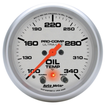 Picture of Autometer Ultra-Lite 2-5-8in- - 100-340 Degree F Stepper Motor Oil Temperature Gauge