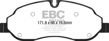Picture of EBC 15+ Ford Transit 2-2 TD Ultimax2 Front Brake Pads