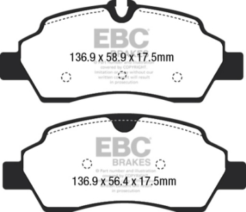 Picture of EBC 15+ Ford Transit 2-2 TD Ultimax2 Rear Brake Pads