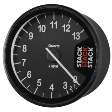 Picture of Autometer Stack Clubman Tachometer 80mm 0-3-13K RPM - Black