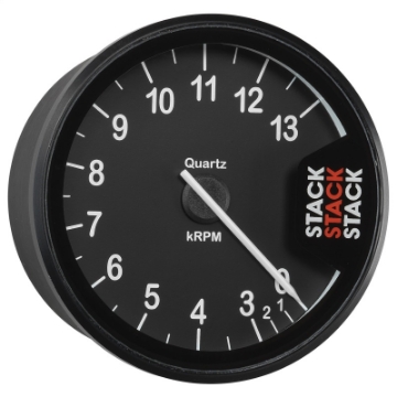 Picture of Autometer Stack Clubman Tachometer 80mm 0-3-13K RPM - Black