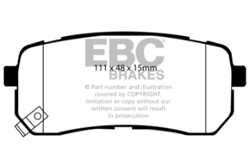 Picture of EBC 15+ Kia Sedona 3-3 Ultimax2 Rear Brake Pads