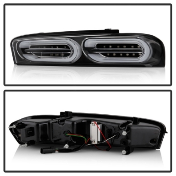 Picture of Spyder Chevy Camaro 16-18 Halogen LED Tail Lights Black ALT-YD-CCAM16HAL-SEQ-BK