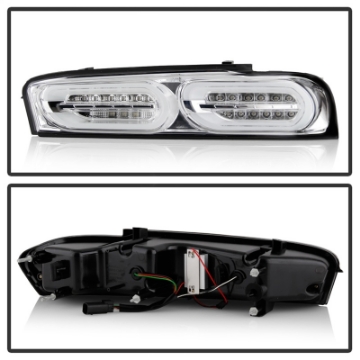 Picture of Spyder Chevy Camaro 16-18 Halogen LED Tail Lights Chrome ALT-YD-CCAM16HAL-SEQ-C
