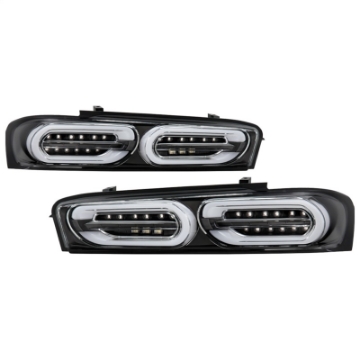 Picture of Spyder Chevy Camaro 16-18 Do Not Fit Halogen Model LED Tail Lights Black ALT-YD-CCAM16LED-SEQ-BK