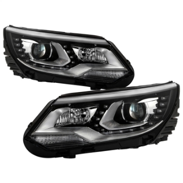 Picture of Spyder VW Tiguan 12-17 LED-DRL Projector Headlights Chrome PRO-JH-VWT12-LED-C