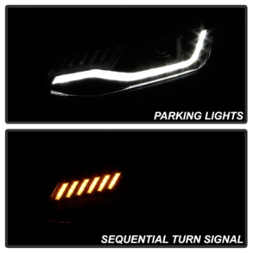Picture of Spyder Chevy Camaro 16-18 Do Not Fit Halogen Projector Headlights Black PRO-YD-CCAM16HIDSI-SEQ-BK