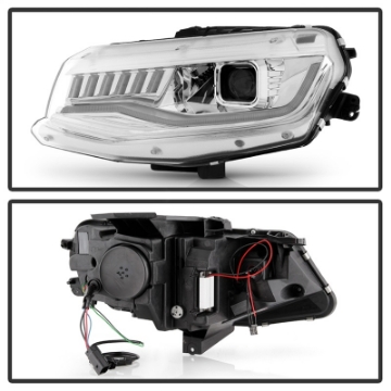 Picture of Spyder Chevy Camaro 16-18 Do Not Fit Halogen Projector Headlights Chrome PRO-YD-CCAM16HIDSI-SEQ-C