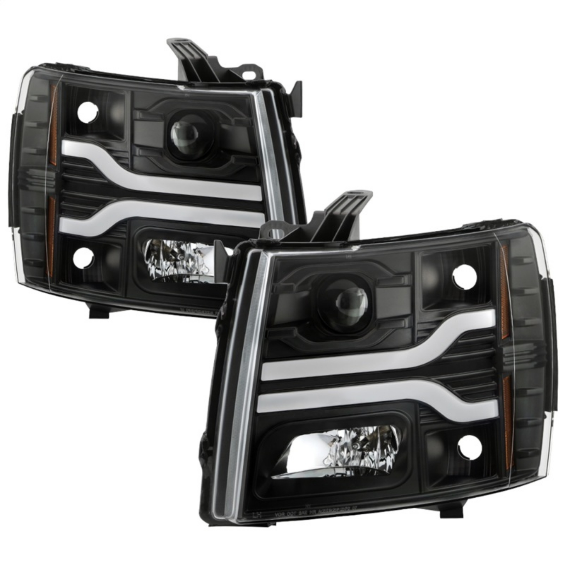 Picture of Spyder Chevy Silverado 1500 07-13-2500HD-3500HD 07-14 LED Black PRO-YD-CS07V3PL-BK