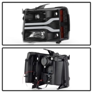 Picture of Spyder Chevy Silverado 1500 07-13-2500HD-3500HD 07-14 LED Black PRO-YD-CS07V3PL-BK