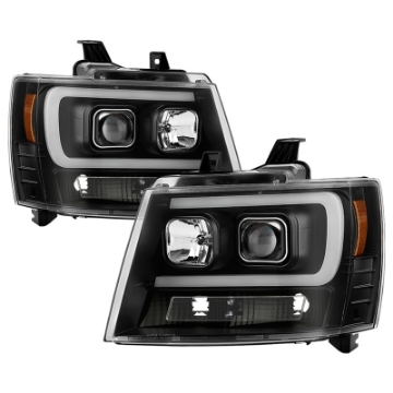 Picture of Spyder Chevy Suburban 1500-2500 07-14 Tahoe 07-14 LED Headlights Black PRO-YD-CSUB07V2PL-BK