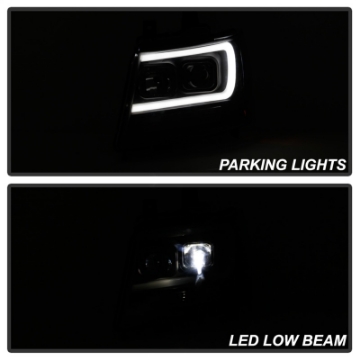 Picture of Spyder Chevy Suburban 1500-2500 07-14 Tahoe 07-14 LED Headlights Black PRO-YD-CSUB07V2PL-BK