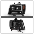 Picture of Spyder Chevy Suburban 1500-2500 07-14 Tahoe 07-14 LED Headlights Black PRO-YD-CSUB07V2PL-BK