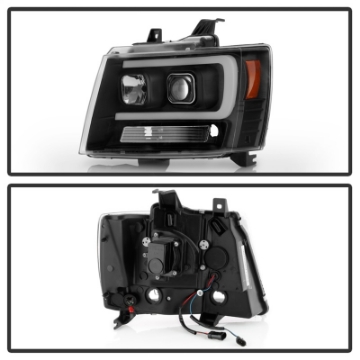 Picture of Spyder Chevy Suburban 1500-2500 07-14 Tahoe 07-14 LED Headlights Black PRO-YD-CSUB07V2PL-BK