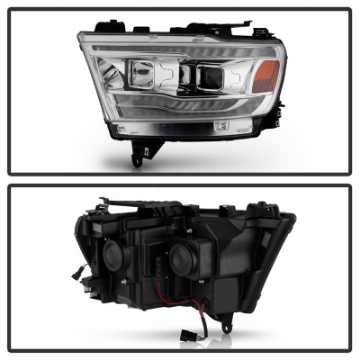 Picture of Spyder Dodge Ram 19-20 Halogen Model Projector Headlights Chrome PRO-YD-DR19HALSI-SEQ-C
