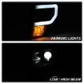 Picture of Spyder Ford F150 09-14 Halogen Light Bar Projector Headlights Black PRO-YD-FF15009PL-BK