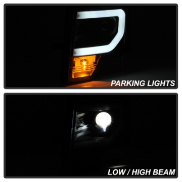 Picture of Spyder Ford F150 09-14 Halogen Light Bar Projector Headlights Black PRO-YD-FF15009PL-BK