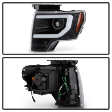 Picture of Spyder Ford F150 13-14 Xenon Model Only Light Bar Projector Headlights Black PRO-YD-FF15013PL-BK