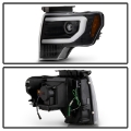 Picture of Spyder Ford F150 13-14 Xenon Model Only Light Bar Projector Headlights Blk PRO-YD-FF15013PL-SEQ-BK