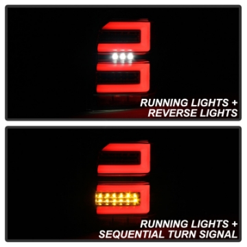 Picture of Spyder Toyota 4Runner 10-14 LED Tail Lights - Sequential Turn Signal - Black ALT-YD-T4R10-SEQ-BK